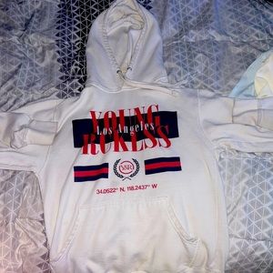 Young and Reckless White hoodie